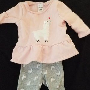 Carter's 3M Llama Sweatshirt and Pants Set